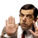 Mr Bean collé à l'écran